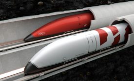 呈现提出Swisspod hyperloop管和车辆