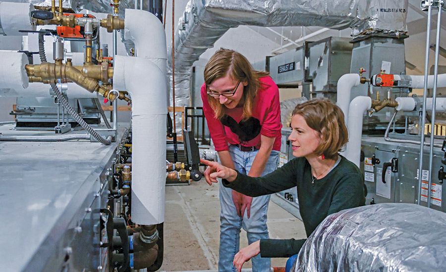 rooftop HVAC unit in Larson Laboratory at CU Boulder