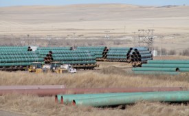 Staging area for the Keystone XL pipeline