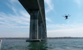 drone inspecting bridge